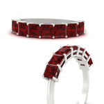 Load image into Gallery viewer, 7 Stone Princess Cut Wedding Band 3 Carat