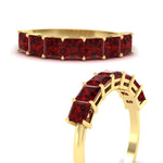 Load image into Gallery viewer, 7 Stone Princess Cut Wedding Band 3 Carat