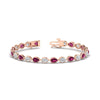 Load image into Gallery viewer, 7.68-carat-classic-teardrop-link-east-west-pink-sapphire-bracelet-in-rose-gold-FDBRCPE10581GSADRPI-7.68CT-NL-RG.jpg?v=1776852521