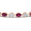 Load image into Gallery viewer, 7.68-carat-classic-teardrop-link-east-west-pink-sapphire-bracelet-in-rose-gold-FDBRCPE10581GSADRPIANGLE5-7.68CT-NL-RG.jpg?v=1776852521