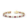 Load image into Gallery viewer, 7.68-carat-classic-teardrop-link-east-west-pink-sapphire-bracelet-in-yellow-gold-FDBRCPE10581GSADRPI-7.68CT-NL-YG.jpg?v=1776852521