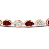 Load image into Gallery viewer, 7.68-carat-classic-teardrop-link-east-west-ruby-bracelet-in-rose-gold-FDBRCPE10581GRUDRANGLE5-7.68CT-NL-RG.jpg?v=1776852521