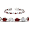 Load image into Gallery viewer, 7.68-carat-classic-teardrop-link-east-west-ruby-bracelet-in-white-gold-FDBRCPE10581GRUDRANGLE2-7.68CT-NL-WG.jpg?v=1776852521