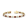 Load image into Gallery viewer, 7.68-carat-classic-teardrop-link-east-west-ruby-bracelet-in-yellow-gold-FDBRCPE10581GRUDR-7.68CT-NL-YG.jpg?v=1776852521