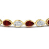 Load image into Gallery viewer, 7.68-carat-classic-teardrop-link-east-west-ruby-bracelet-in-yellow-gold-FDBRCPE10581GRUDRANGLE5-7.68CT-NL-YG.jpg?v=1776852521