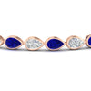 Load image into Gallery viewer, 7.68-carat-classic-teardrop-link-east-west-sapphire-bracelet-in-rose-gold-FDBRCPE10581GSABLANGLE5-7.68CT-NL-RG.jpg?v=1776852362