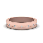 Load image into Gallery viewer, 7 MM Flat Diamond Mens Wedding Band