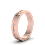 Load image into Gallery viewer, 7 MM Flat Diamond Mens Wedding Band