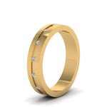 Load image into Gallery viewer, 7 MM Flat Diamond Mens Wedding Band