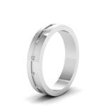 Load image into Gallery viewer, 7 MM Flat Diamond Mens Wedding Band