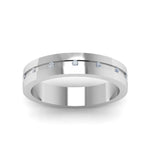 Load image into Gallery viewer, 7 MM Flat Diamond Mens Wedding Band