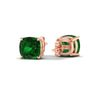 Load image into Gallery viewer, 8-carat-cushion-cut-emerald-basket-stud-earring-in-rose-gold-fdear10411cugemgrangle4-8.00ct-nl-rg.jpg