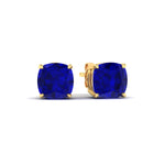 Load image into Gallery viewer, 8-carat-cushion-cut-sapphire-basket-stud-earring-in-yellow-gold-fdear10411cugsablangle1-8.00ct-nl-yg.jpg