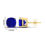 Load image into Gallery viewer, 8-carat-cushion-cut-sapphire-basket-stud-earring-in-yellow-gold-fdear10411cugsablangle2-8.00ct-nl-yg-hw.jpg