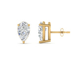 Load image into Gallery viewer, Diamond Pear Cut 3 Prong Earring