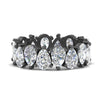 Load image into Gallery viewer, 8-carat-diamond-teardrop-eternity-band-in-black-gold-FD10554PE-0.50CT-NL-BG