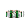 Load image into Gallery viewer, 8-carat-emerald-cut-diamond-eternity-band-with-emerald-in-rose-gold-FD-EWB10850GEMGR-8CT-NL-RG-HW.jpg?v=1771408992