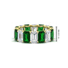 Load image into Gallery viewer, 8-carat-emerald-cut-diamond-eternity-band-with-emerald-in-yellow-gold-FD-EWB10850GEMGR-8CT-NL-YG-HW.jpg?v=1771405861