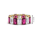Load image into Gallery viewer, 8 Carat Diamond Emerald Cut Eternity Band