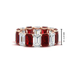 Load image into Gallery viewer, 8 Carat Diamond Emerald Cut Eternity Band