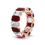 Load image into Gallery viewer, 8 Carat Diamond Emerald Cut Eternity Band
