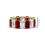 Load image into Gallery viewer, 8 Carat Diamond Emerald Cut Eternity Band