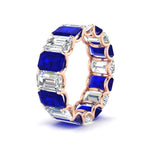 Load image into Gallery viewer, 8 Carat Diamond Emerald Cut Eternity Band
