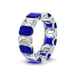 Load image into Gallery viewer, 8 Carat Diamond Emerald Cut Eternity Band