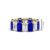 Load image into Gallery viewer, 8-carat-emerald-cut-diamond-eternity-band-with-sapphire-in-yellow-gold-FD-EWB10850GSABL-8CT-NL-YG-HW.jpg?v=1771405861