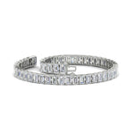 Load image into Gallery viewer, 8 Carat Emerald Cut Tennis Diamond Bracelet