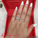 Load image into Gallery viewer, 8-carat-lab-diamond-emerald-cut-eternity-band-in-18k-white-gold-fdewb10850em-10