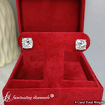 Load image into Gallery viewer, 8-carat-stud-cushion-cut-earring-in-14k-rose-gold-FDEAR10411cu-2