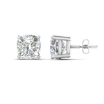 Load image into Gallery viewer, Cushion Diamond Basket Stud Earring