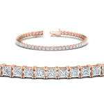 Load image into Gallery viewer, 8-ct-princess-cut-basket-tennis-bracelet