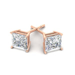 Load image into Gallery viewer, Princess Cut Diamond Stud Earring