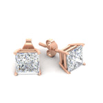 Load image into Gallery viewer, Princess Cut Diamond Stud Earring