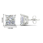 Load image into Gallery viewer, Princess Cut Diamond Stud Earring