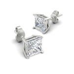 Load image into Gallery viewer, Princess Cut Diamond Stud Earring