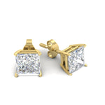 Load image into Gallery viewer, Princess Cut Diamond Stud Earring
