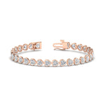 Load image into Gallery viewer, 9-ct-bezel-tennis-bracelet-heart-shaped-diamond-in-rose-gold-fdbrc10581htangle2-9-ct-nl-rg