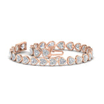 Load image into Gallery viewer, 9-ct-bezel-tennis-bracelet-heart-shaped-diamond-in-rose-gold-fdbrc10581htangle2-9-ct-nl-rg