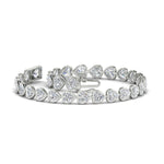 Load image into Gallery viewer, 9-ct-bezel-tennis-bracelet-heart-shaped-diamond-in-white-gold-fdbrc10581htangle2-9-ct-nl-wg