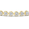 Load image into Gallery viewer, 9-ct-bezel-tennis-bracelet-heart-shaped-diamond-in-yellow-gold-fdbrc10581htangle2-9-ct-nl-yg