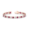 Load image into Gallery viewer, 9-ct-bezel-tennis-bracelet-heart-shaped-diamond-with-pink-sapphire-in-rose-gold-fdbrc10581htgsadrpiangle2-9-ct-nl-rg