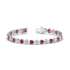 Load image into Gallery viewer, 9-ct-bezel-tennis-bracelet-heart-shaped-diamond-with-pink-sapphire-in-white-gold-fdbrc10581htgsadrpiangle2-9-ct-nl-wg