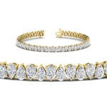 Load image into Gallery viewer, 9 Ct Pear Cut Tennis Bracelet
