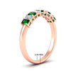 Load image into Gallery viewer, 9-stone-emerald-cut-emerald-wedding-band-in-rose-gold-fdwb8008emgemgrangle2-1.00ct-nl-rg-HW.jpg?v=1774247355