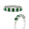 Load image into Gallery viewer, 9-stone-emerald-cut-emerald-wedding-band-in-white-gold-fdwb8008emgemgrangle3-1.00ct-nl-wg.jpg?v=1774247355