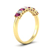 Load image into Gallery viewer, 9-stone-emerald-cut-pink-sapphire-wedding-band-in-yellow-gold-fdwb8008emgsadrpiangle2-1.00ct-nl-yg.jpg?v=1774247355