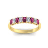 Load image into Gallery viewer, 9-stone-emerald-cut-pink-sapphire-wedding-band-in-yellow-gold-fdwb8008emgsadrpiangle5-1.00ct-nl-yg.jpg?v=1774247355